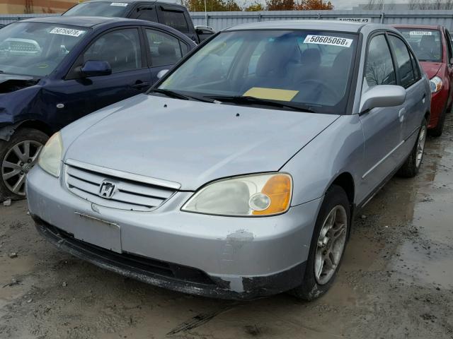 2HGES16603H903929 - 2003 HONDA CIVIC LX SILVER photo 2