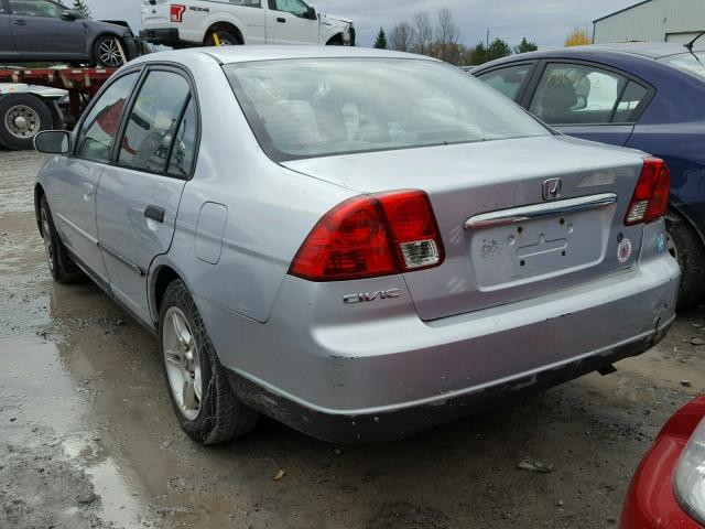 2HGES16603H903929 - 2003 HONDA CIVIC LX SILVER photo 3