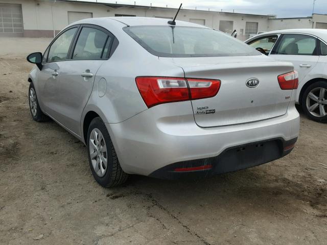 KNADM4A34C6058293 - 2012 KIA RIO LX SILVER photo 3