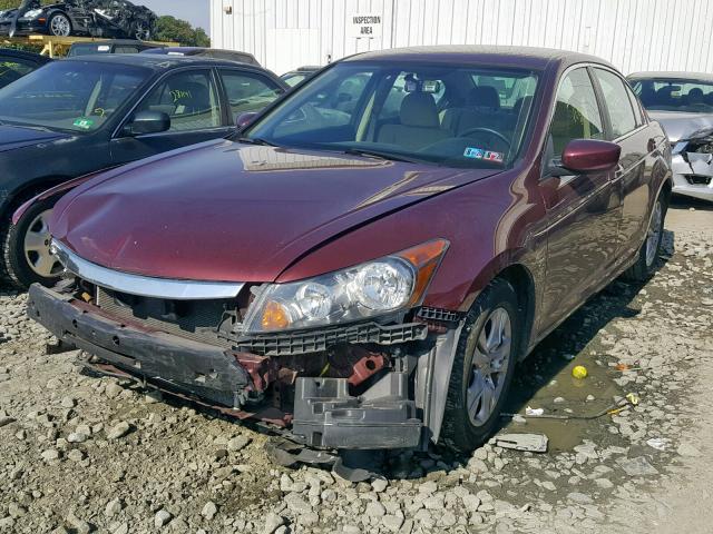 1HGCP2F41CA232167 - 2012 HONDA ACCORD LXP MAROON photo 2