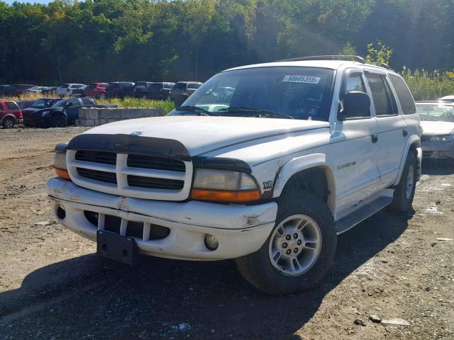 1B4HS28N9YF248147 - 2000 DODGE DURANGO WHITE photo 2