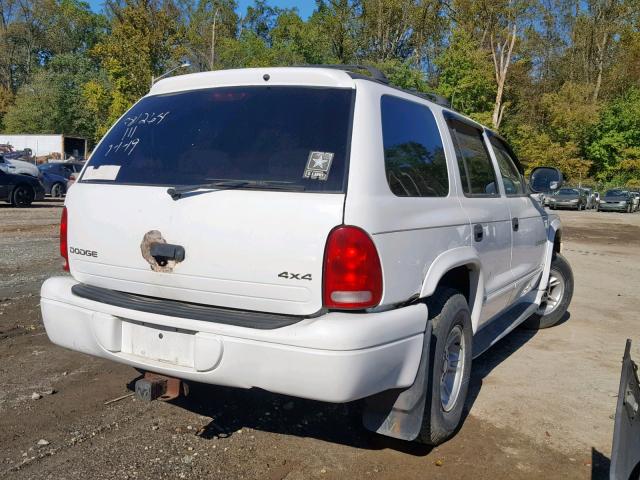 1B4HS28N9YF248147 - 2000 DODGE DURANGO WHITE photo 4