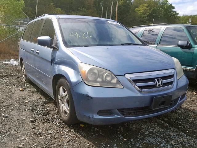 5FNRL38446B031267 - 2006 HONDA ODYSSEY EX BLUE photo 1