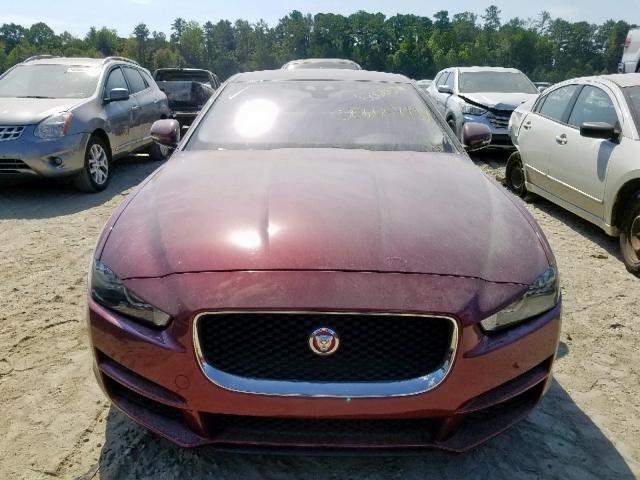 SAJAD4BGXHA969726 - 2017 JAGUAR XE PREMIUM MAROON photo 9