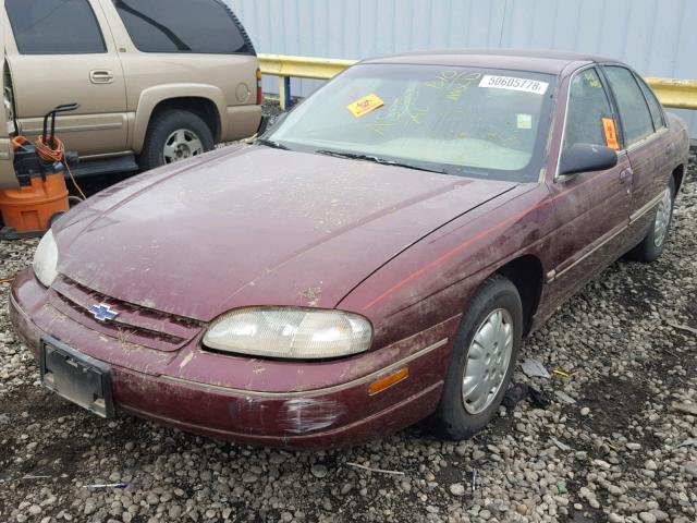 2G1WL52M8V9291500 - 1997 CHEVROLET LUMINA BAS MAROON photo 2