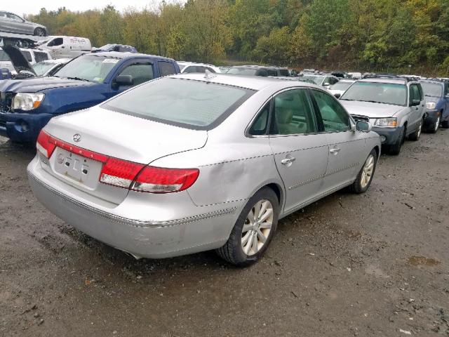 KMHFC46D89A370957 - 2009 HYUNDAI AZERA GLS SILVER photo 4