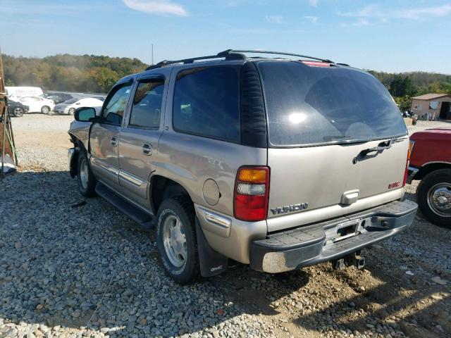 1GKEK13Z32J188286 - 2002 GMC YUKON GRAY photo 3