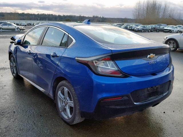 1G1RA6S56HU134119 - 2017 CHEVROLET VOLT LT BLUE photo 3