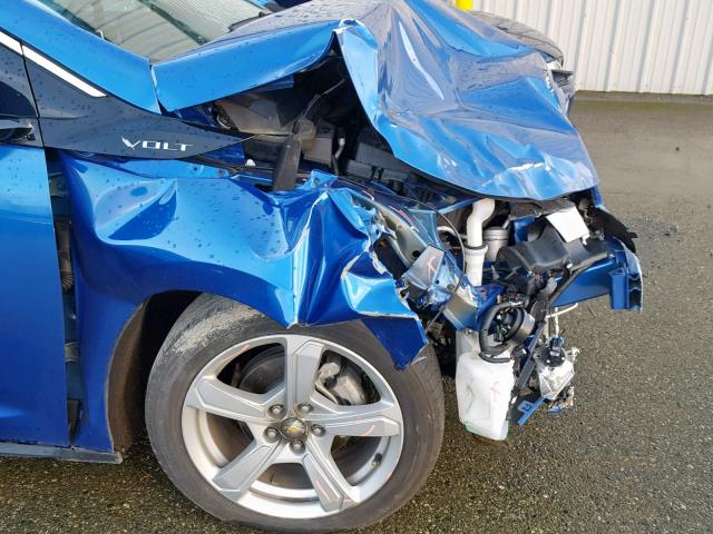 1G1RA6S56HU134119 - 2017 CHEVROLET VOLT LT BLUE photo 9