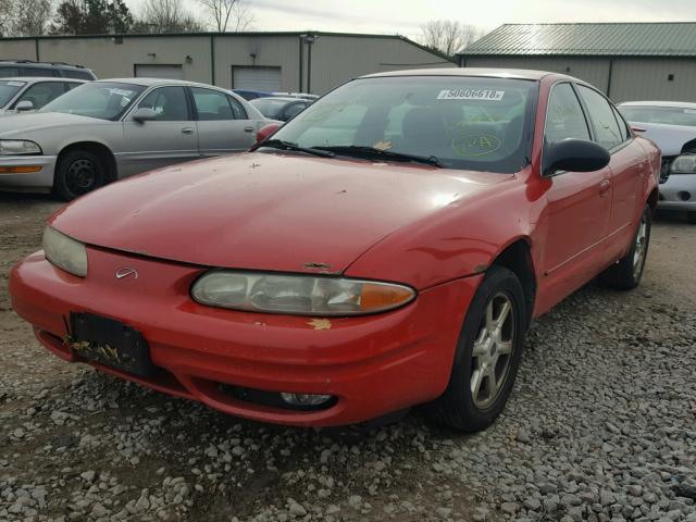 1G3NF52E51C108396 - 2001 OLDSMOBILE ALERO GLS RED photo 2