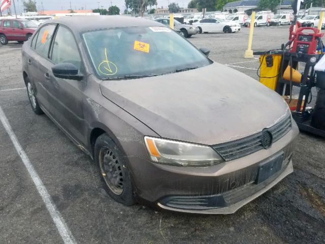 3VW2K7AJ1BM095071 - 2011 VOLKSWAGEN JETTA BASE BROWN photo 1