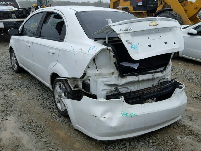 KL1TD5DE9BB118518 - 2011 CHEVROLET AVEO LS WHITE photo 3