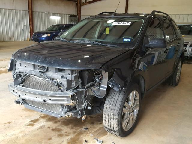 2FMDK3JC0EBA57824 - 2014 FORD EDGE SEL BLACK photo 2