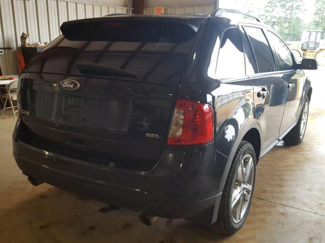 2FMDK3JC0EBA57824 - 2014 FORD EDGE SEL BLACK photo 4