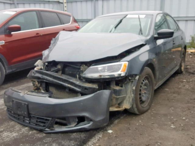 3VW2K7AJXDM426751 - 2013 VOLKSWAGEN JETTA BASE 灰色 照片 2