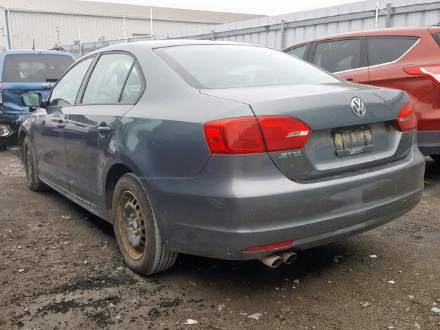 3VW2K7AJXDM426751 - 2013 VOLKSWAGEN JETTA BASE 灰色 照片 3