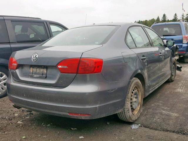3VW2K7AJXDM426751 - 2013 VOLKSWAGEN JETTA BASE 灰色 照片 4