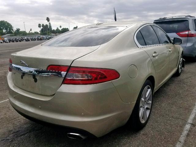 SAJWA05B89HR11260 - 2009 JAGUAR XF LUXURY GOLD photo 4