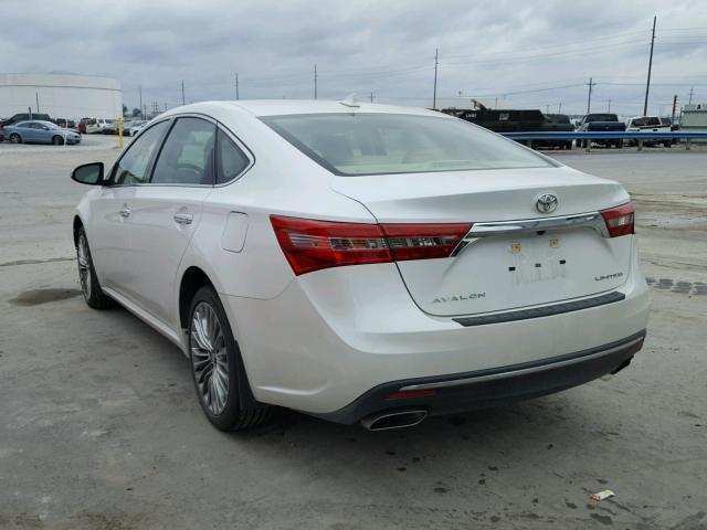 4T1BK1EB2HU263870 - 2017 TOYOTA AVALON XLE WHITE photo 3
