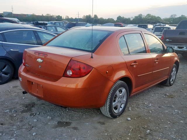 1G1AL55F877221300 - 2007 CHEVROLET COBALT LT ORANGE photo 4