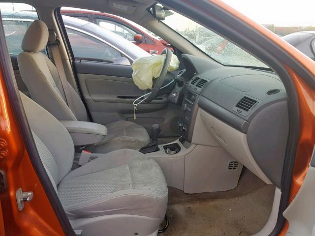 1G1AL55F877221300 - 2007 CHEVROLET COBALT LT ORANGE photo 5