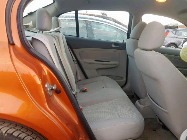 1G1AL55F877221300 - 2007 CHEVROLET COBALT LT ORANGE photo 6