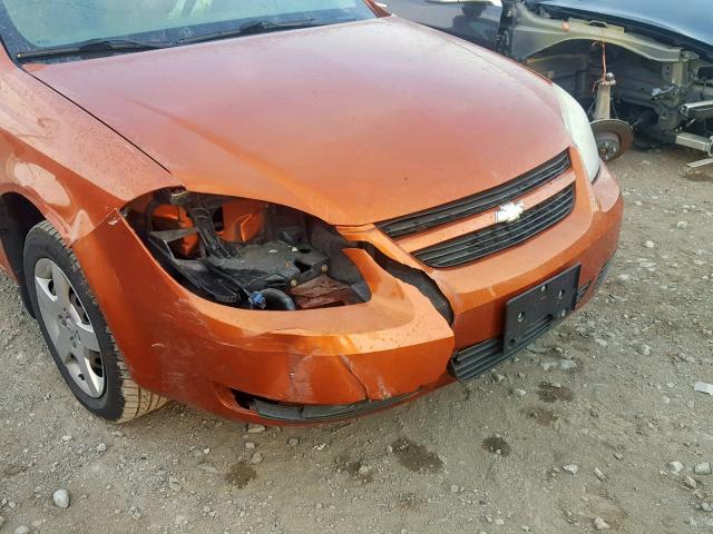 1G1AL55F877221300 - 2007 CHEVROLET COBALT LT ORANGE photo 9