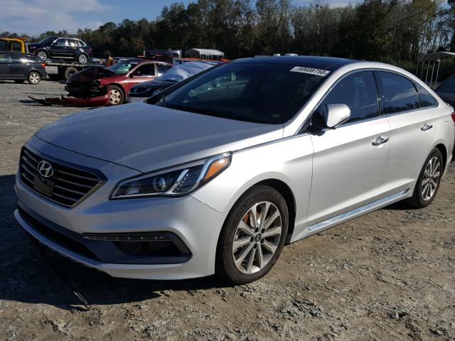 5NPE34AF6GH272931 - 2016 HYUNDAI SONATA SPO SILVER photo 2