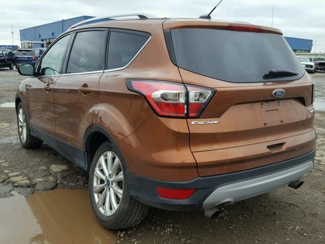 1FMCU0JD5HUC09172 - 2017 FORD ESCAPE TIT ORANGE photo 3