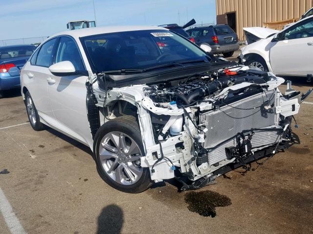 1HGCV1F15KA146445 - 2019 HONDA ACCORD LX WHITE photo 1