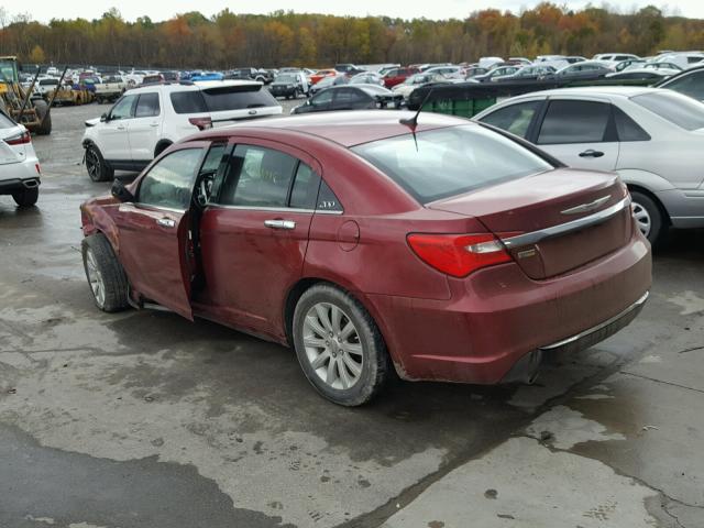 1C3CCBBG0EN113813 - 2014 CHRYSLER 200 TOURIN RED photo 3