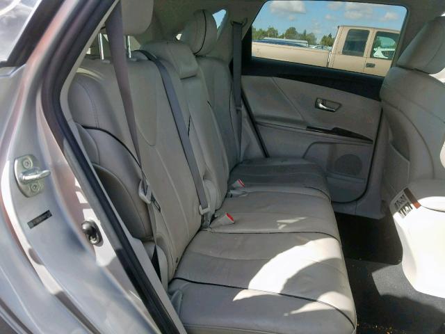 4T3BA3BB1AU015139 - 2010 TOYOTA VENZA SILVER photo 6