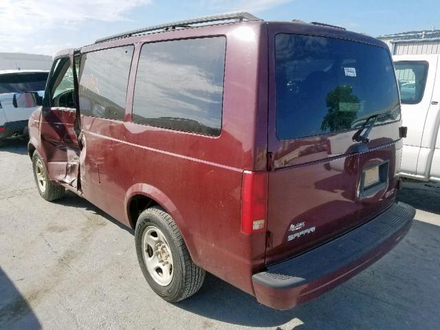 1GKDM19X13B508261 - 2003 GMC SAFARI XT MAROON photo 3