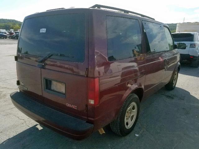 1GKDM19X13B508261 - 2003 GMC SAFARI XT MAROON photo 4