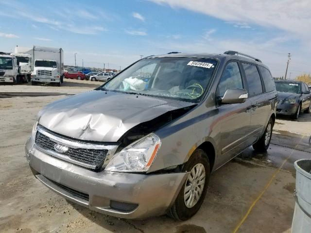 KNDMG4C70C6441156 - 2012 KIA SEDONA LX GRAY photo 2