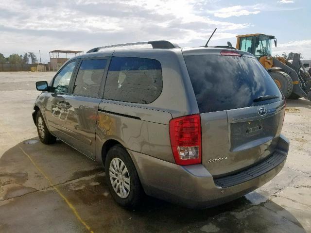 KNDMG4C70C6441156 - 2012 KIA SEDONA LX GRAY photo 3