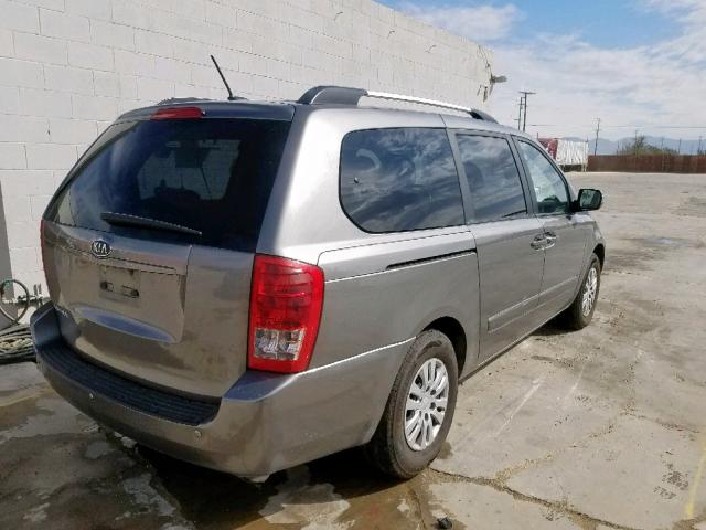 KNDMG4C70C6441156 - 2012 KIA SEDONA LX GRAY photo 4