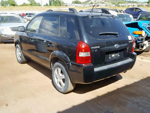 KM8JM12B95U141030 - 2005 HYUNDAI TUCSON GL BLACK photo 3