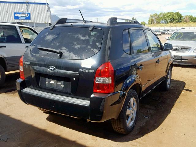 KM8JM12B95U141030 - 2005 HYUNDAI TUCSON GL BLACK photo 4