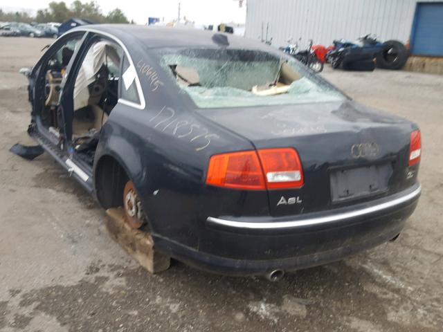 WAUML44E84N005152 - 2004 AUDI A8 L QUATT GRAY photo 3