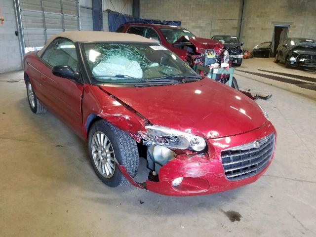 1C3EL55R14N121540 - 2004 CHRYSLER SEBRING LX RED photo 1