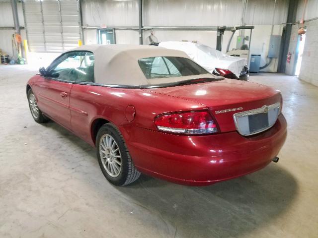 1C3EL55R14N121540 - 2004 CHRYSLER SEBRING LX RED photo 3