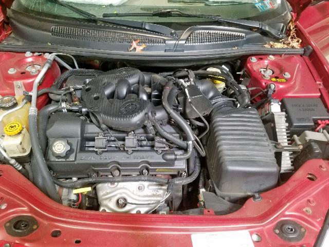 1C3EL55R14N121540 - 2004 CHRYSLER SEBRING LX RED photo 7