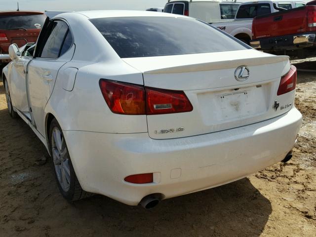 JTHBK262162008725 - 2006 LEXUS IS 250 WHITE photo 3