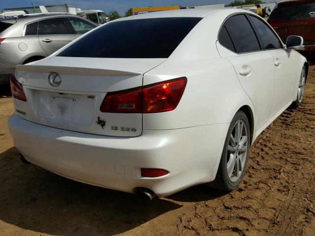 JTHBK262162008725 - 2006 LEXUS IS 250 WHITE photo 4