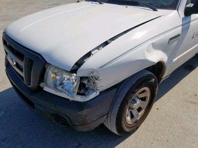 1FTYR10E98PB14558 - 2008 FORD RANGER WHITE photo 9