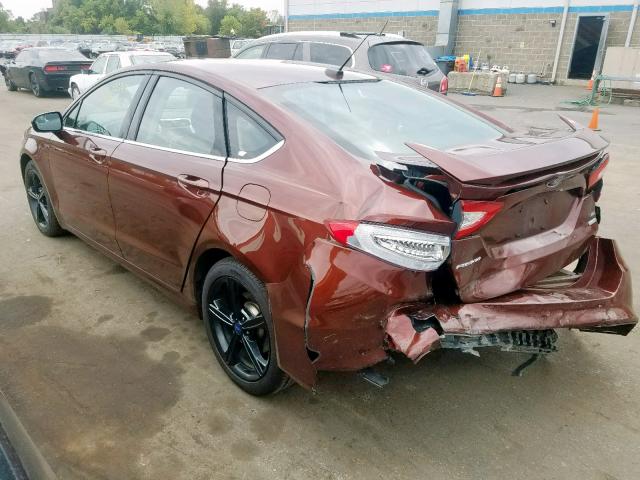 3FA6P0H95GR168869 - 2016 FORD FUSION SE BROWN photo 3