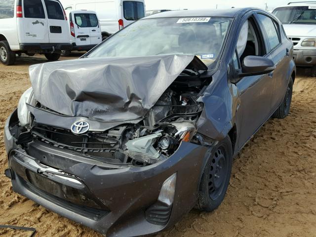 JTDKDTB39G1127419 - 2016 TOYOTA PRIUS C GRAY photo 2