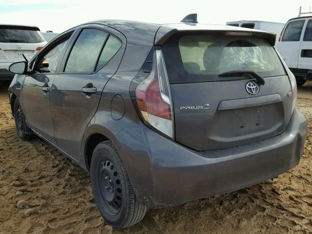 JTDKDTB39G1127419 - 2016 TOYOTA PRIUS C GRAY photo 3