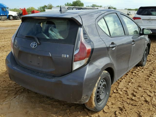 JTDKDTB39G1127419 - 2016 TOYOTA PRIUS C GRAY photo 4